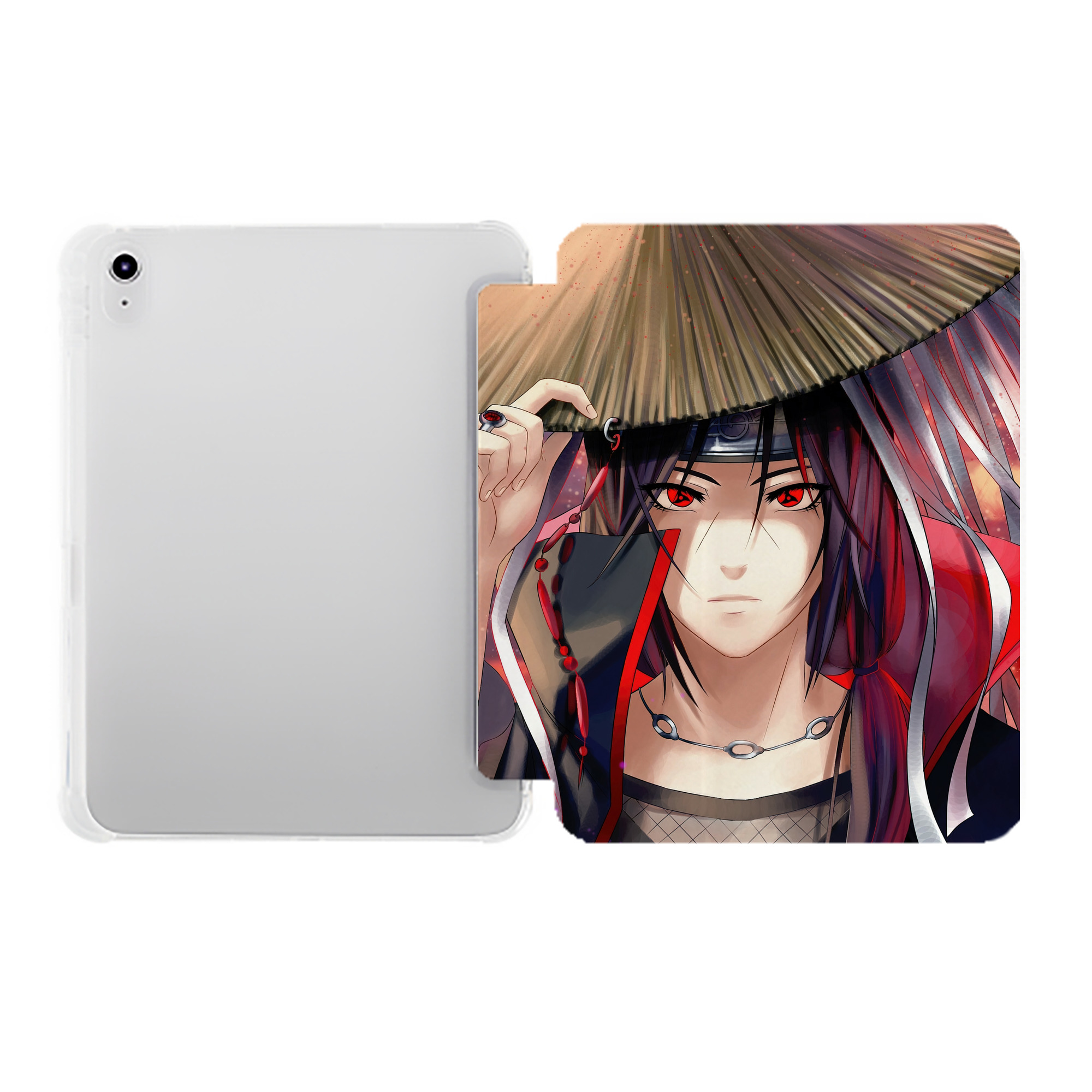 （画像用） NARUTO -ナルト- NARUTO -ナルト- 疾風伝 IPad ケース ペン収納付き 三つ折りスタンド PUレザー×シリコン 対応機種9.5/10.5/10.9インチ